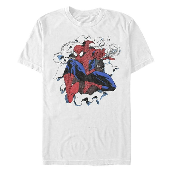 Men's Marvel Spider-Man Superhero Spider Webs  Graphic T-Shirt