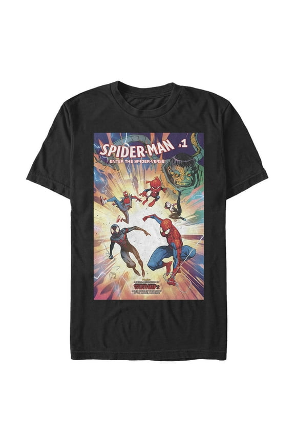 Men's Marvel Spider-Man Universe Comic Cover  Graphic T-Shirt