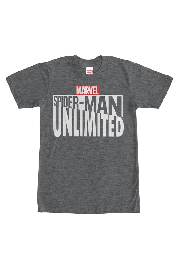 Men's Marvel Spider-Man Unlimited Logo Graphic Tee Charcoal Heather Medium