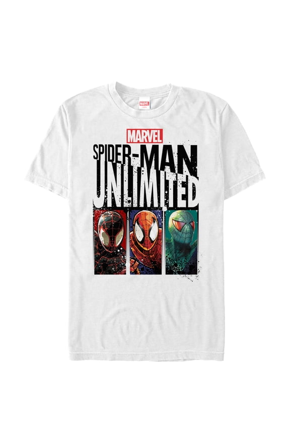 Men's Marvel Spider-Man Unlimited Trio Graphic Tee White Small