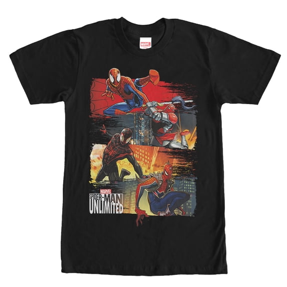 Men's Marvel Spider-Man Unlimited Variations Graphic Tee Black X Large