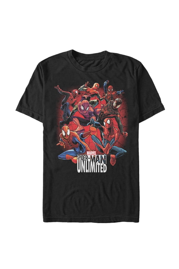 Men's Marvel Spider-Man Unlimited Versions Graphic Tee Black Small