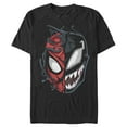 thumbnail image 1 of Men's Marvel Spider-Man Venom Mask Split  Graphic Tee Black X Large, 1 of 4