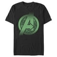 thumbnail image 1 of Men's Marvel St. Patrick's Day Avengers' Logo  Graphic Tee Black Small, 1 of 5