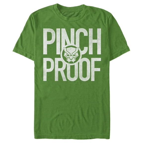 Men's Marvel St. Patrick's Day Black Panther Pinch Proof  Graphic Tee Kelly Green / Pinch Proof Large