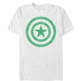 thumbnail image 1 of Men's Marvel St. Patrick's Day Captain America Clover Shield  Graphic Tee White Medium, 1 of 4