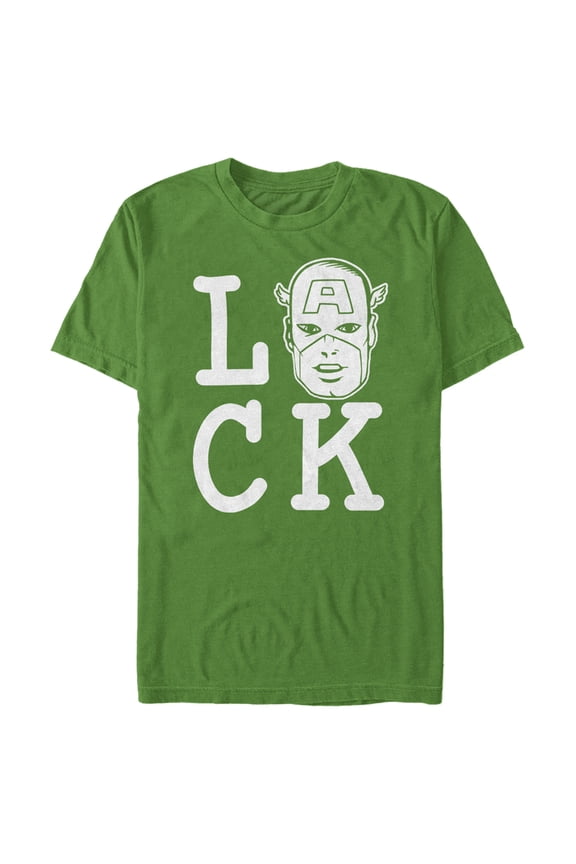 Men's Marvel St. Patrick's Day Captain America Luck Graphic Tee Kelly Green Large