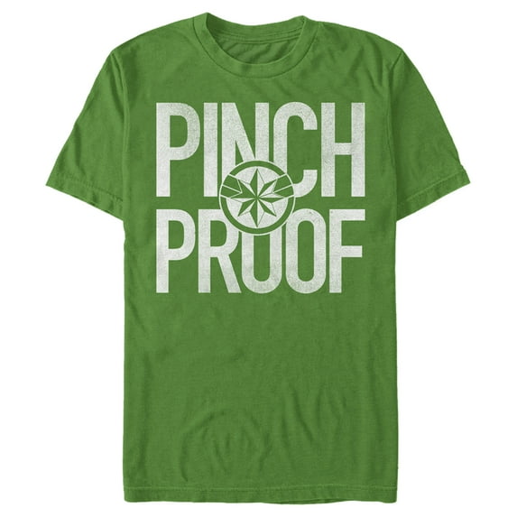 Men's Marvel St. Patrick's Day Captain Marvel Pinch Proof Graphic Tee Kelly Green Medium