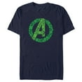thumbnail image 1 of Men's Marvel St. Patrick's Day Clover Fill Logo Graphic Tee Navy Blue Small, 1 of 5