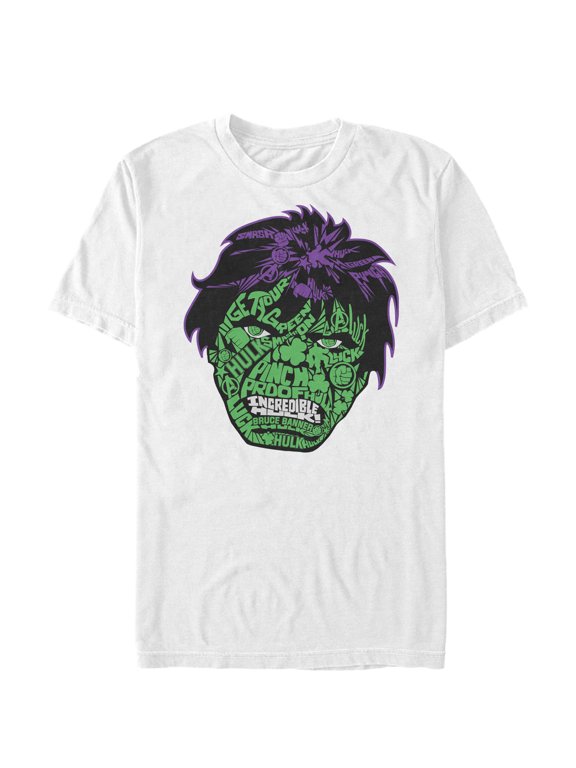 Men's Marvel St. Patrick's Day Hulk Face Graphic Tee White 2X Large