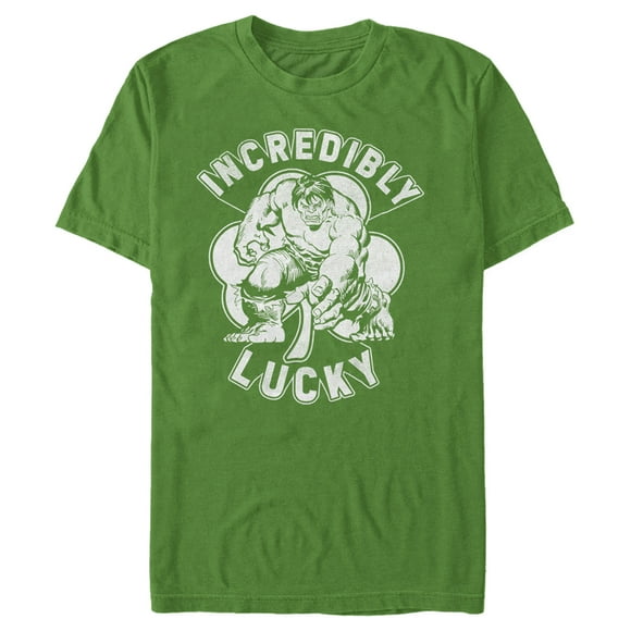 Men's Marvel St. Patrick's Day Hulk Incredibly Lucky Clover Graphic Tee Kelly Green X Large