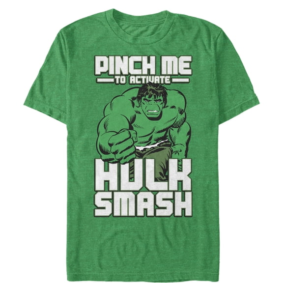 Men's Marvel St. Patrick's Day Hulk Smash Graphic Tee Kelly Heather X Large