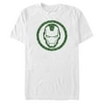 thumbnail image 1 of Men's Marvel St. Patrick's Day Lucky Iron Man Mask  Graphic Tee White Medium, 1 of 5