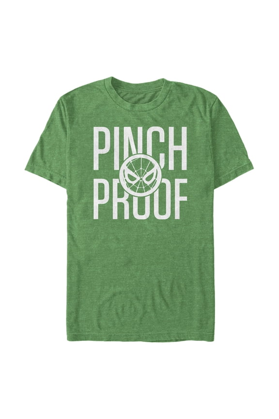 Men's Marvel St. Patrick's Day Spider-Man Pinch Proof Graphic Tee Kelly Heather Large