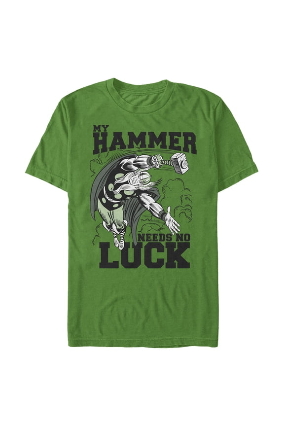 Men's Marvel St. Patrick's Day Thor My Hammer Needs No Luck Graphic Tee Kelly Green Medium