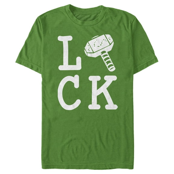 Men's Marvel St. Patrick's Day Thor's Hammer Is Lucky  Graphic Tee Kelly Green X Large