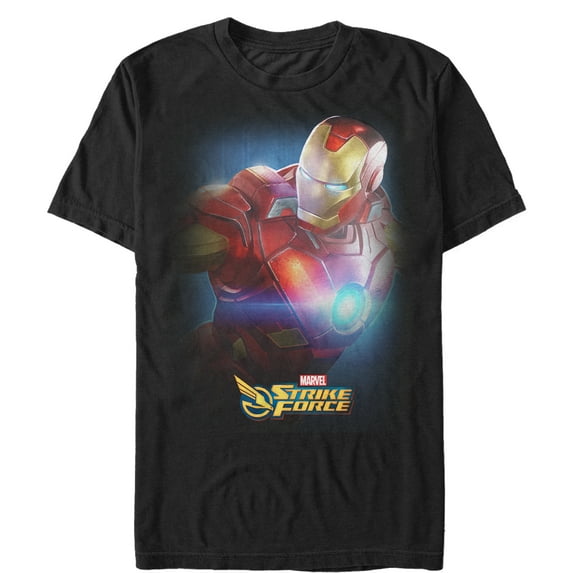 Men's Marvel Strike Force Iron Man Graphic Tee Black Medium