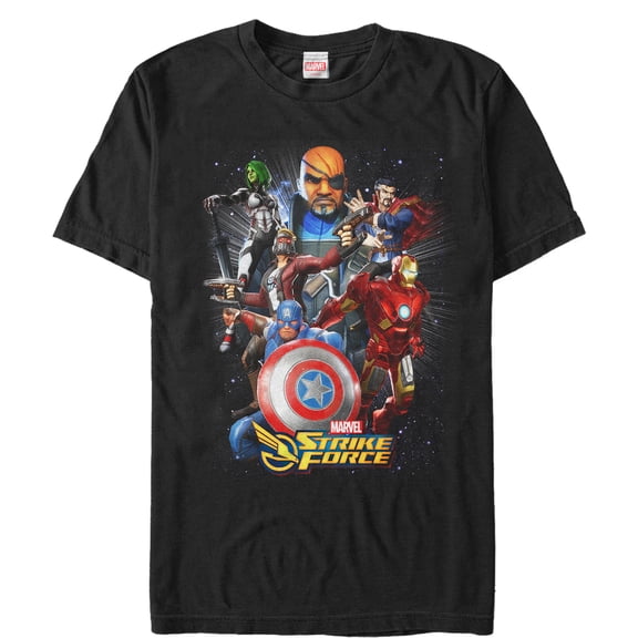 Men's Marvel Strike Force Team  Graphic Tee Black Medium
