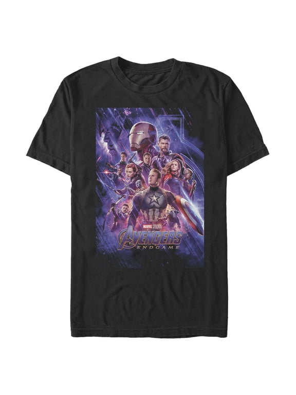 Men's Marvel Studios Avengers: Endgame Space Group Shot Poster Graphic Tee Black Large
