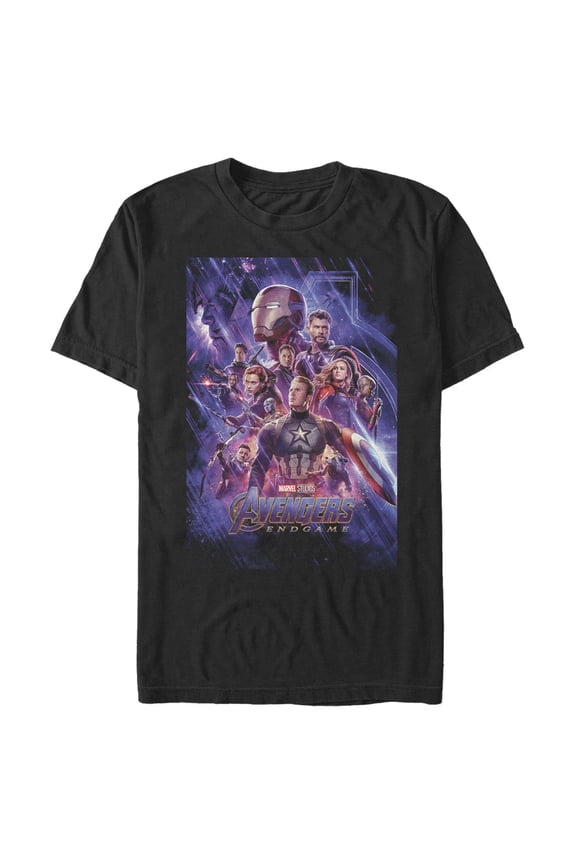 Men's Marvel Studios Avengers: Endgame Space Group Shot Poster Graphic Tee Black Large