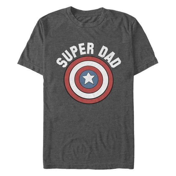Men's Marvel Super Dad Captain America Shield Graphic T-Shirt