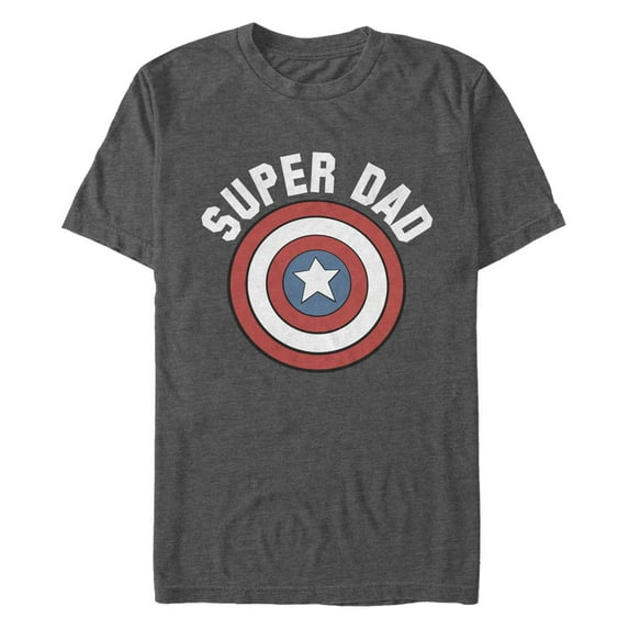 Men's Marvel Super Dad Captain America Shield Graphic T-Shirt