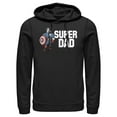 thumbnail image 1 of Men's Marvel Super Dad Cartoon Captain America  Pull Over Hoodie Black Large, 1 of 4
