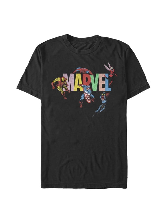 Men's Marvel Superheroes Logo Graphic T-Shirt
