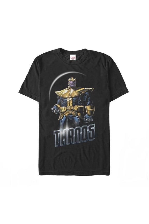 Men's Marvel Thanos Moon  Graphic Tee Black Large