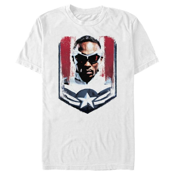 Men's Marvel The Falcon and the Winter Soldier Captain America Falcon Graphic Tee White Large