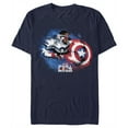 thumbnail image 1 of Men's Marvel The Falcon and the Winter Soldier Captain America Paint Graphic Tee Navy Blue Medium, 1 of 5