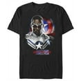 thumbnail image 1 of Men's Marvel The Falcon and the Winter Soldier Captain America Pose Sam  Graphic Tee Black 3X Large, 1 of 5