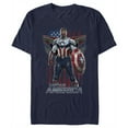 thumbnail image 1 of Men's Marvel The Falcon and the Winter Soldier Captain America Ready  Graphic Tee Navy Blue Large, 1 of 5