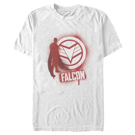 Men's Marvel The Falcon and the Winter Soldier Falcon Spray Paint Graphic Tee White X Large