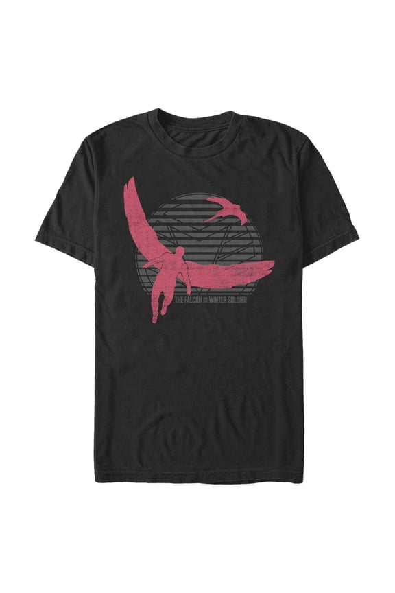 Men's Marvel The Falcon and the Winter Soldier Flying Falcon Graphic Tee Black Large