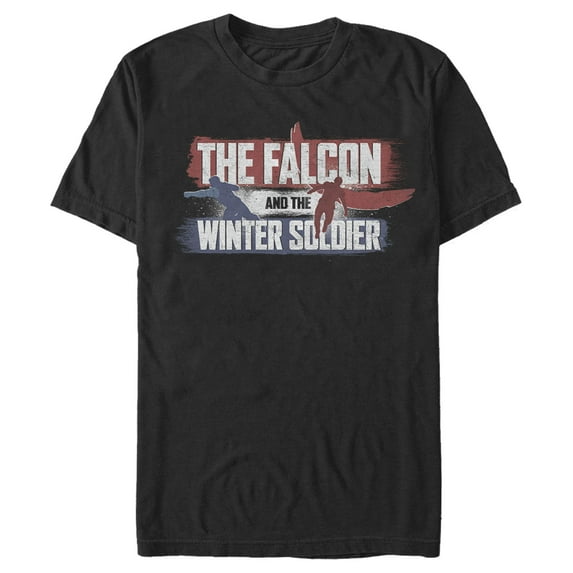 Men's Marvel The Falcon and the Winter Soldier Spray Paint Graphic Tee Black 2X Large