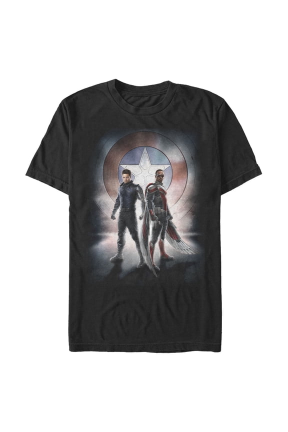 Men's Marvel The Falcon and the Winter Soldier Team Poster Graphic Tee Black Small