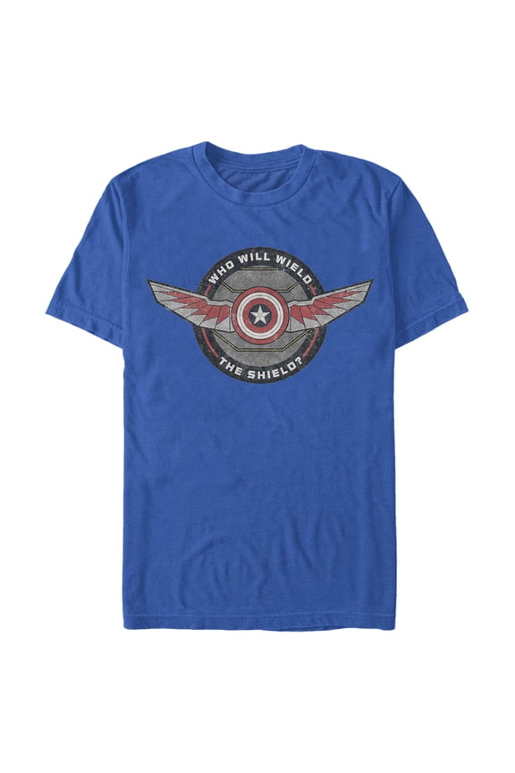 Men's Marvel The Falcon and the Winter Soldier Wield Logo Graphic Tee Royal Blue Small