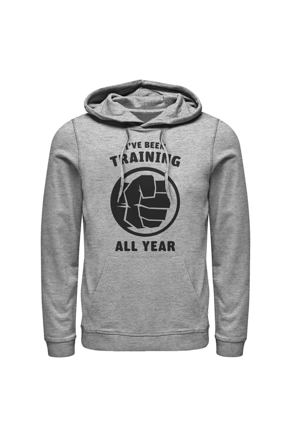 Men's Marvel The Hulk I've Been Training All Year Pull Over Hoodie