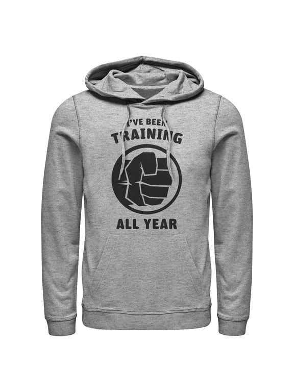 Men's Marvel The Hulk I've Been Training All Year Pull Over Hoodie