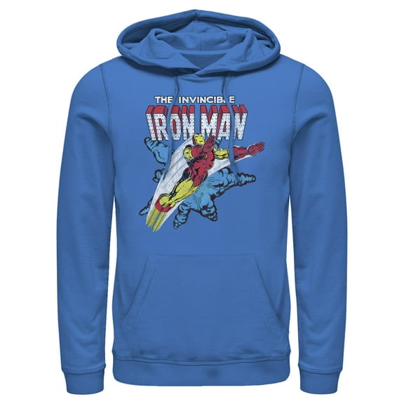 Men's Marvel The Invincible Iron Man Retro Comic  Pull Over Hoodie