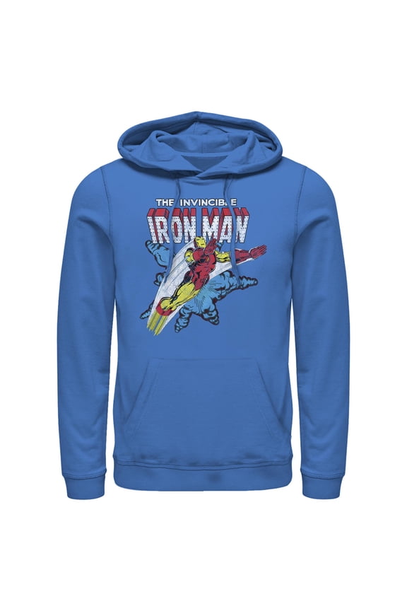 Men's Marvel The Invincible Iron Man Retro Comic Pull Over Hoodie
