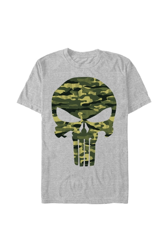 Men's Marvel: The Punisher Camo Skull  Graphic T-Shirt