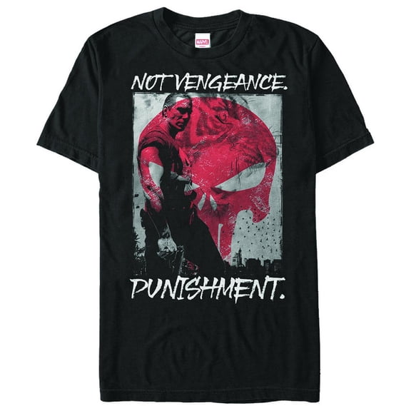 Men's Marvel The Punisher Not Vengeance Graphic Tee Black Large