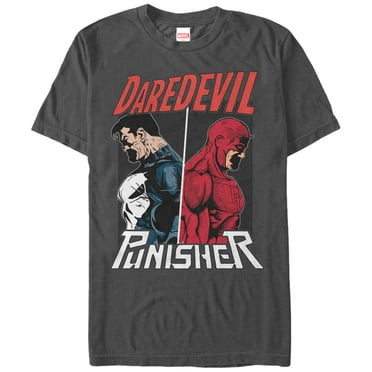 Men's Marvel The Punisher vs. Daredevil  Graphic Tee Charcoal 3X Large