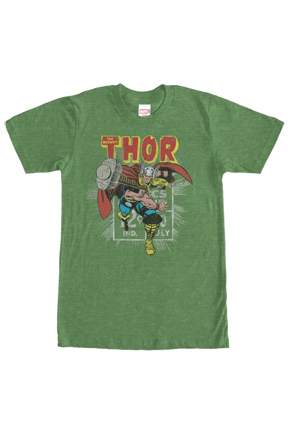 Men's Marvel Thor Comic Book Cent Graphic Tee Kelly Heather Medium