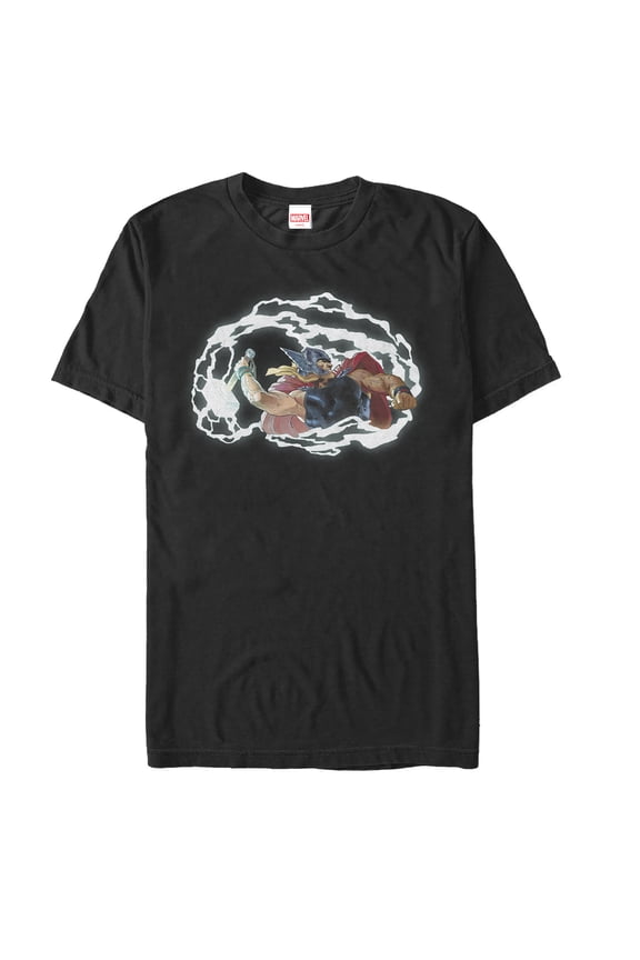 Men's Marvel Thor Electric Hammer  Graphic Tee Black Large
