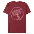 thumbnail image 1 of Men's Marvel Thor Heart Hammer  Graphic Tee Cardinal Medium, 1 of 5