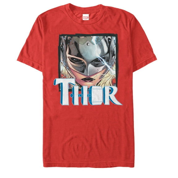 Men's Marvel Thor Jane Foster Cover Art  Graphic Tee Red Medium