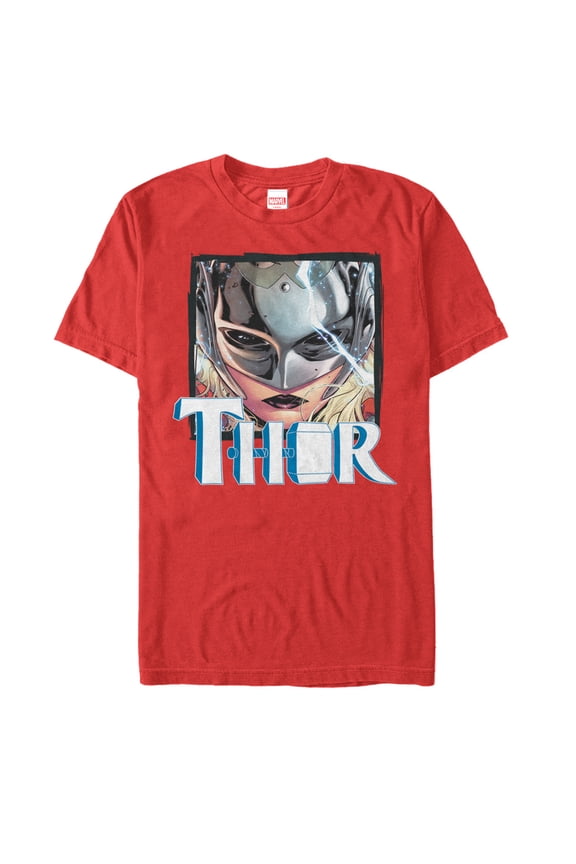 Men's Marvel Thor Jane Foster Cover Art Graphic Tee Red Medium